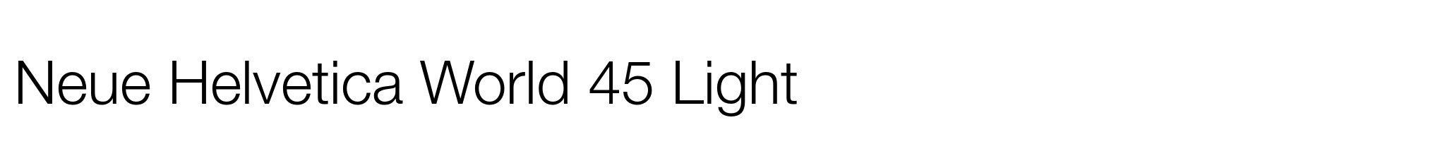 Neue Helvetica World 45 Light image